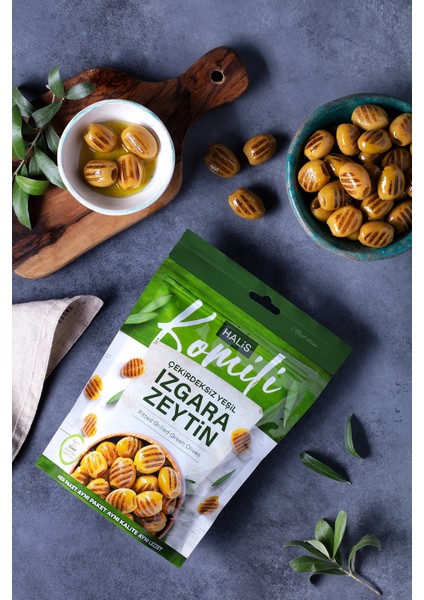Çekirdeksiz Izgara Yeşil Zeytin 8 x 170g