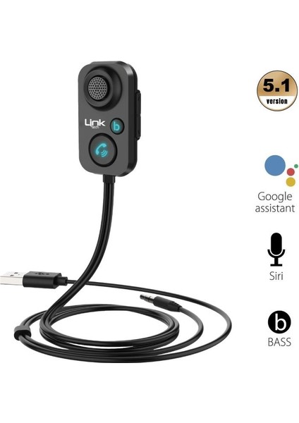 Link-Tech G5 Bluetooth Araç Kit Aux Receiver