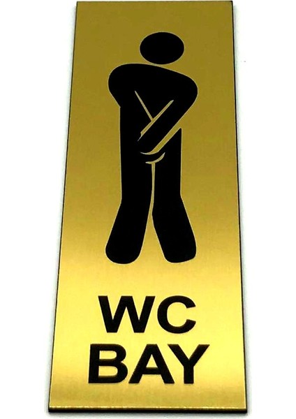 Wc Tuvalet Tabelası Bayan Bay Takım 2'li 5 cm x 15 cm