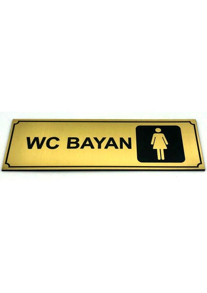 Wc Tuvalet Tabelası Bayan Bay Takım 2'li 5 cm x 15 cm