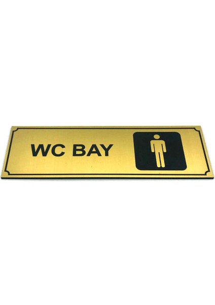 Wc Tuvalet Tabelası Bayan Bay Takım 2'li 5 cm x 15 cm