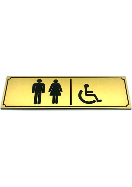 Wc Tabelası Bay Bayan Engelli Yönlendirme Levhası 5 cm x 15 cm