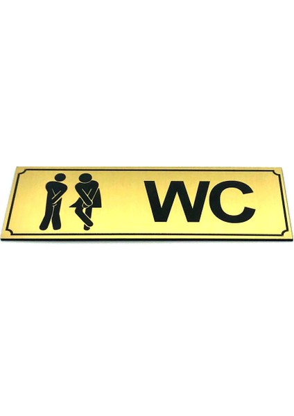 Wc Tabelası Bay Bayan Komik Yönlendirme Levhası 5 cm x 15 cm
