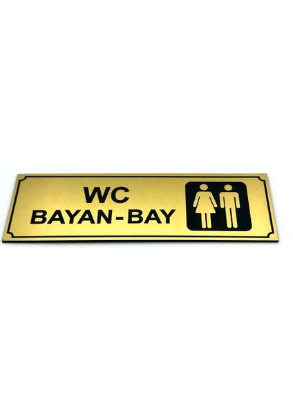 Wc Tuvalet Tabelası Bayan Bay Yönlendirme Levhası 5 cm x 15 cm
