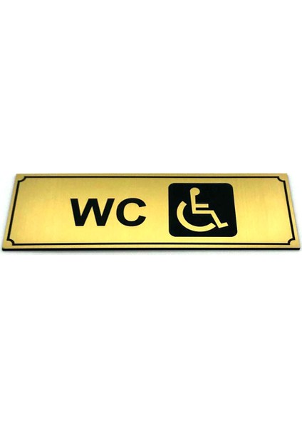 Wc Tuvalet Tabelası Engelli Yönlendirme Levhası 5 cm x 15 cm