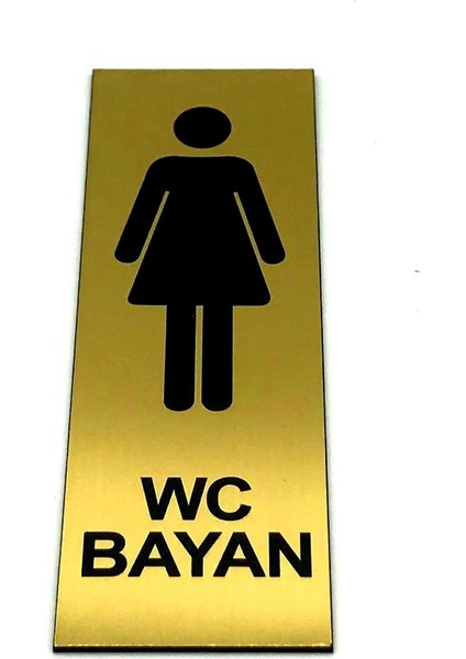 Se-Dizayn Wc Tuvalet Tabelası Bayan Bay Takım 2'li 5 cm x 15 cm