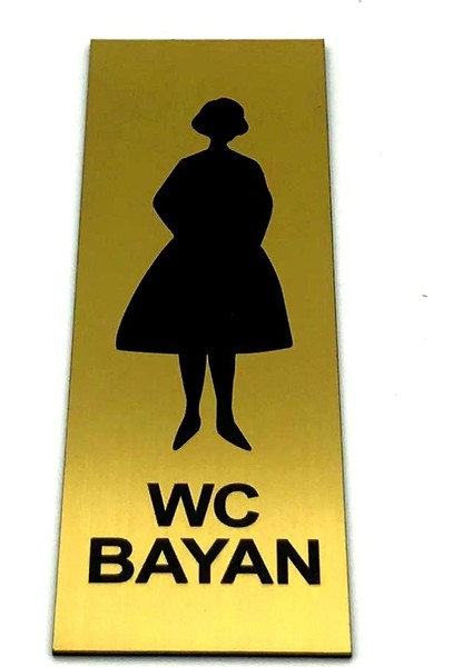 Wc Tuvalet Tabelası Bayan Bay Takım 2'li 5 cm x 15 cm