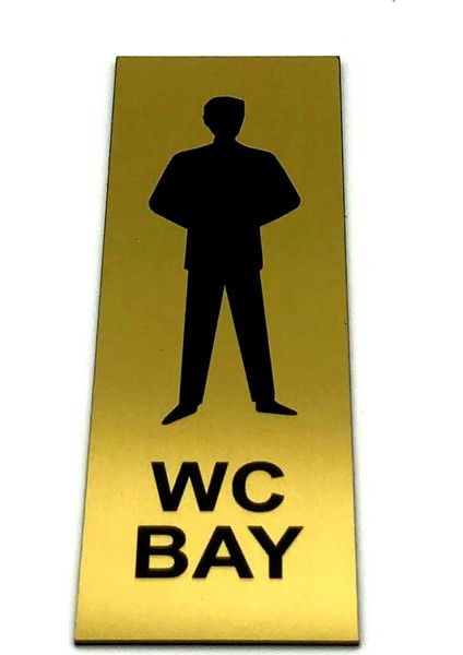 Wc Tuvalet Tabelası Bayan Bay Takım 2'li 5 cm x 15 cm