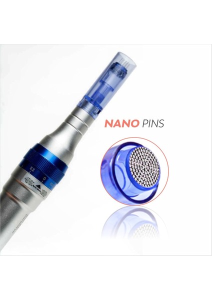 Dermapen Iğnesi - Mavi Nano Kartuş - 10 Adet Dr.pen Ultıma A6, A1 Cihazlara Uyumlu