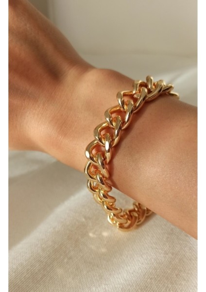 Kalın Zincirli Cadena Bileklik