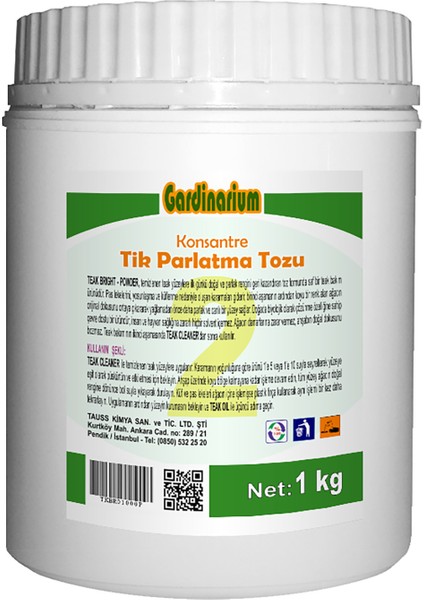 TEAK BRIGHT / POWDER (Konsantre Tik Parlatma Tozu) 1 kg fiyatları