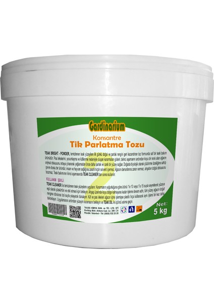 TEAK BRIGHT / POWDER (Konsantre Tik Parlatma Tozu) 5 kg fiyatları