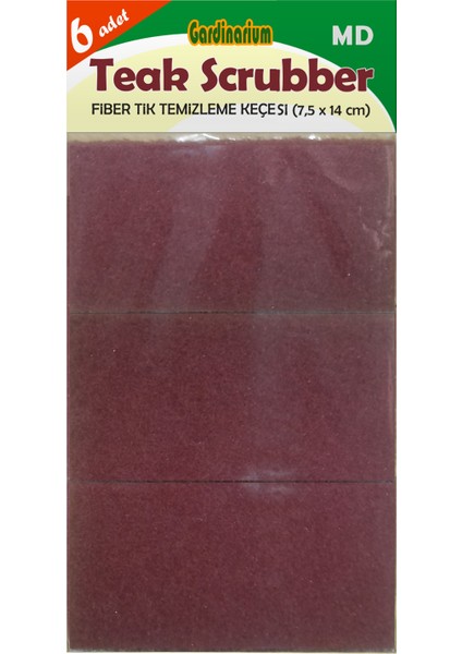 TEAK SCRUBBER / MD (Tik Temizleme Pedi) 6'lı paket