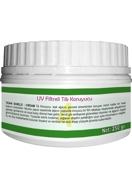 TEAK SHIELD / CREAM (UV Filtreli Tik Koruyucu Krem) 250 gr fiyatları