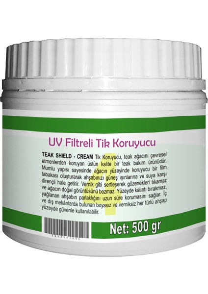 TEAK SHIELD / CREAM (UV Filtreli Tik Koruyucu Krem) 500 gr fiyatları