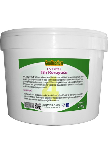 TEAK SHIELD / CREAM (UV Filtreli Tik Koruyucu Krem) 5 kg fiyatları