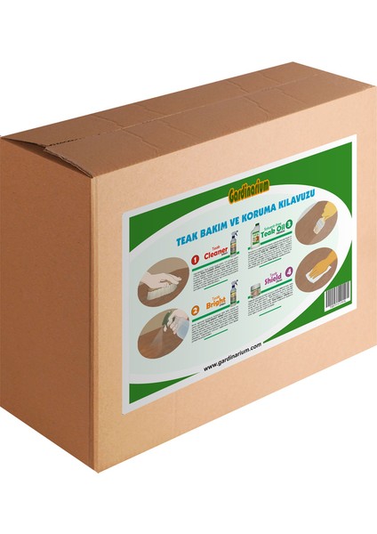 TEAK / Tik Bakım & Koruma Seti (7 parça) 3 - 5 m2 Aktif Köpük Ile Güçlendirilmiş Formül