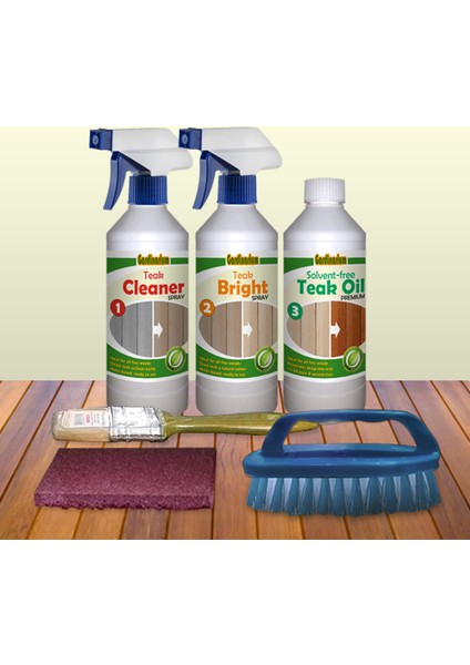 TEAK / Tik Bakım Seti (6 parça) 3 - 5 m2 Aktif Köpük ile Güçlendirilmiş Formül fiyatları