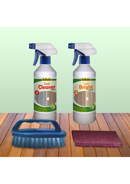 TEAK / Tik Temizleme Seti (4 parça) 3 - 5 m2 Aktif Köpük Ile Güçlendirilmiş Formül