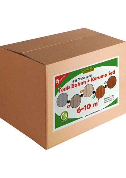 TEAK / Tik Bakım & Koruma Seti (9 parça) 6 - 10 m2 Aktif Köpük Ile Güçlendirilmiş Formül