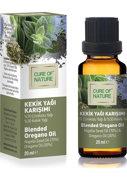 Cure Of Nature Kekik Yağı + Çörekotu Yağı Karışımı 20 ml