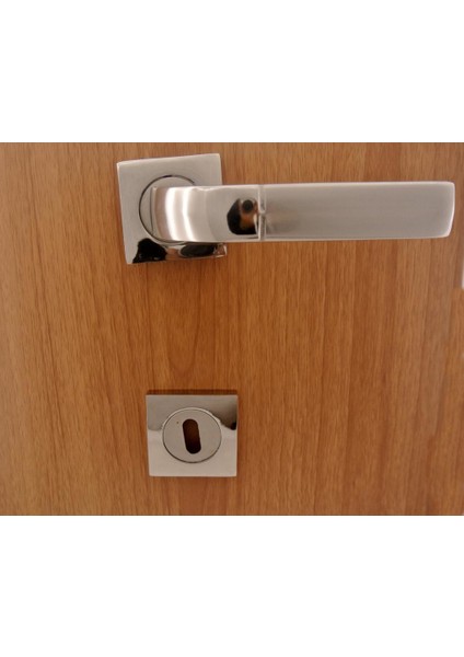 Eros Nikel Saten Rozetli Kapı Kolu Wc