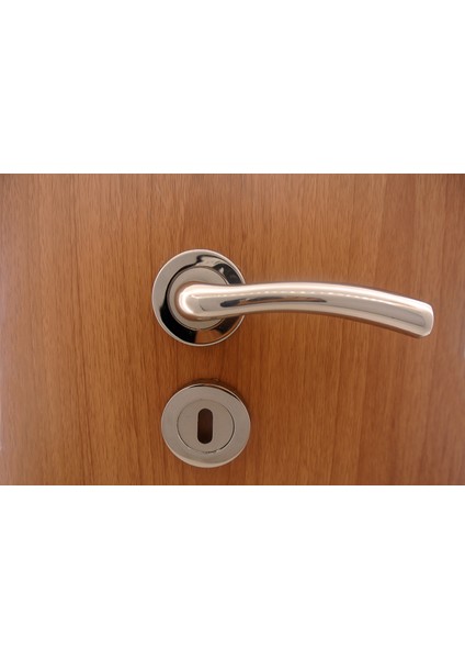 Marmara Kapı Kolu Nikel Saten Rozetli Wc