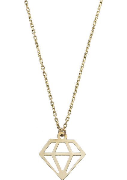 Pırlanta Şeklinde 14 Ayar Altın Kolye fiyatları