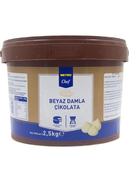 Beyaz Damla Çikolata 2,5 kg