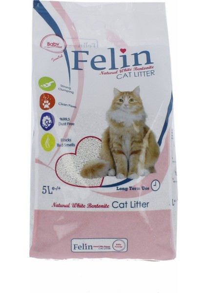 5 Lt x 2 Paket Felin Bebe Pudra Kedi Kumu