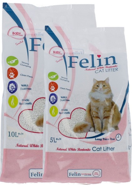 5 Lt x 2 Paket Felin Bebe Pudra Kedi Kumu fiyatları