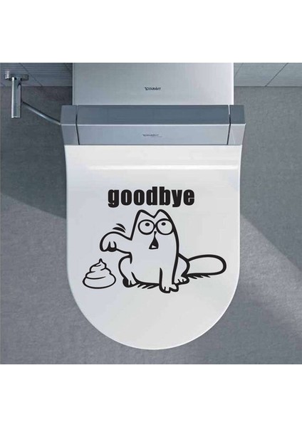 Goodbye Klozet Kapağı Banyo Sticker