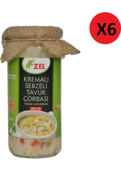 Kremalı Sebzeli Tavuk Çorbası - 480 ml - 6'lı