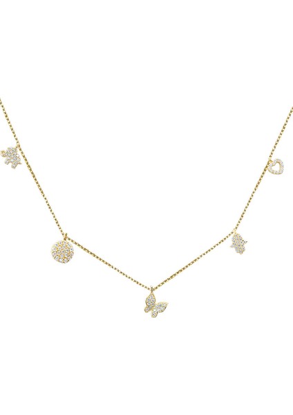 Şans Kolyesi Kelebek - Halka - Fil - Fatma Ana - Kalp Figürlü