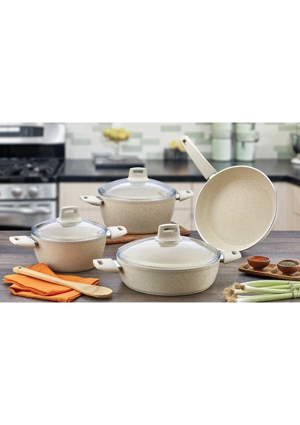 Bej Fiesta Granit 7 Parça Set