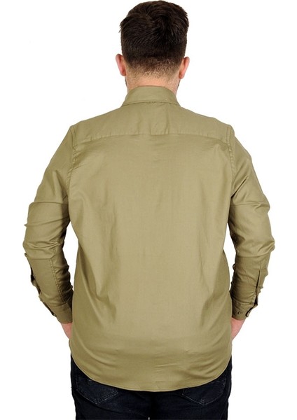 Erkek Gömlek Ukol Gabardin Çift Cep 20360 Haki fiyatları