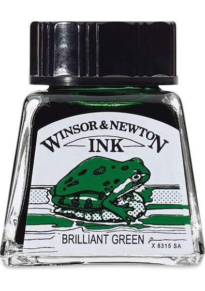 Winsor & Newton : Çizim Mürekkebi : 14 ml : Brilliant Green 046