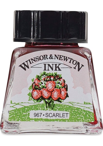 : Çizim Mürekkebi : 14 ml : Scarlet 601