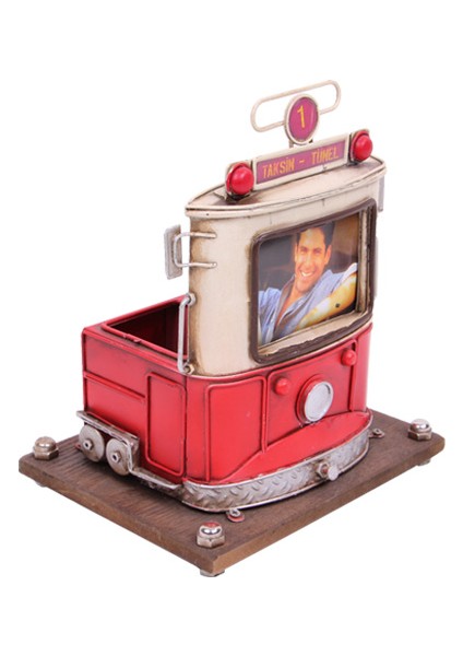 Dekoratif Metal Kalemlik Çerçeveli Tramvay Temalı modelleri