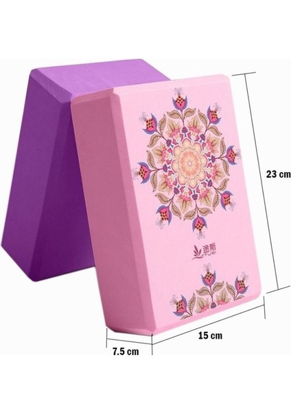 Yoga Blok Anime Serisi Pembe 23CMX7.5CMX15CM