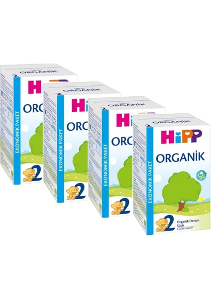 2 Organik Devam Sütü 600 gr 4'lü