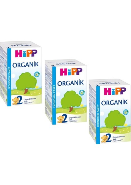 2 Organik Devam Sütü 600 gr 3'lü fiyatları