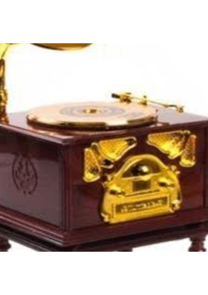 Nostaljik Sehpalı Ahşap Görünümlü Gramofon Müzik Kutusu fiyatları