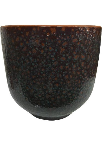 Armenbotanik Sırlı Tombul Toprak Saksı
