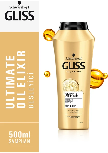 Schwarzkopf Gliss Ultimate Oil Elixir Şampuan 500 ml