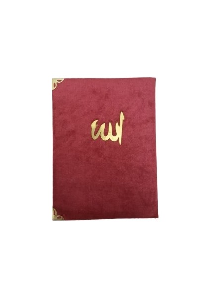 Çanta Boy Kadife Kaplı Yasin Sünger Kapak-Bordo RENK-20LI