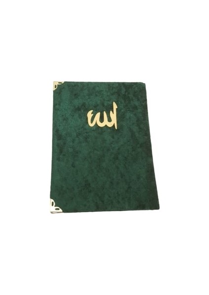 Çanta Boy Kadife Kaplı Yasin Sünger Kapak-Yeşil