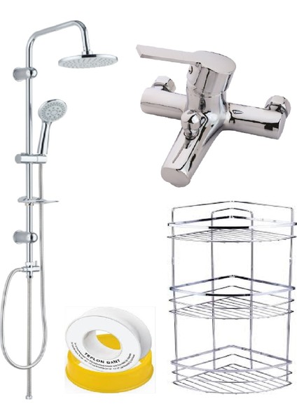 Delta Banyo Bataryası Lüx Robot Duş Seti Lüx 3 Lü Köşelik Teflon Bant