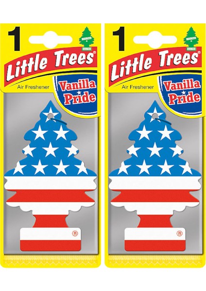 Amerikan Bayrağı Vanilla Pride Oto Kağıt Koku 2 Adet Asma Araba Kokusu