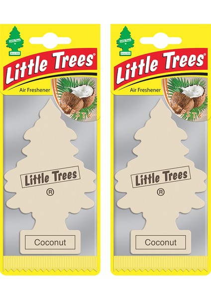 Little Trees Hindistan Cevizi Coconut Oto Kağıt Koku 2 Adet Asma Araba Kokusu